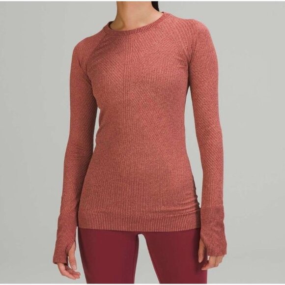 Lululemon Rest Less Pullover 6 Knit Mulled Wine Pink Savannah Long Sleeve - Picture 1 of 10